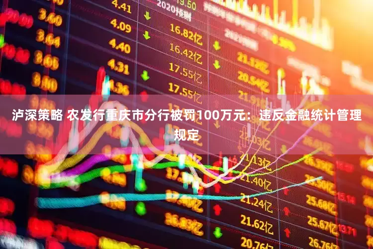 泸深策略 农发行重庆市分行被罚100万元：违反金融统计管理规定